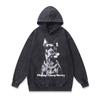 Europäischer Und Amerikanischer High Street Retro Gewaschener Dobermann Digitaler Direktdruck Pullover Hoodie Lockerer Kapuzenpullover Herren