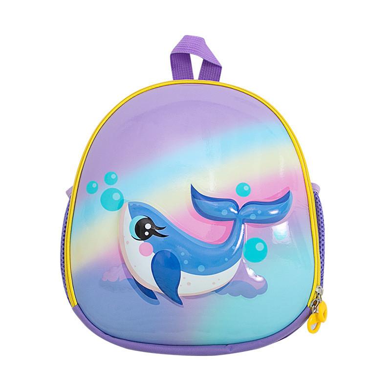 Adorable Cartoon Dolphin Preschool Backpack Lightweight For Boys And Girls Ages 3 To 6