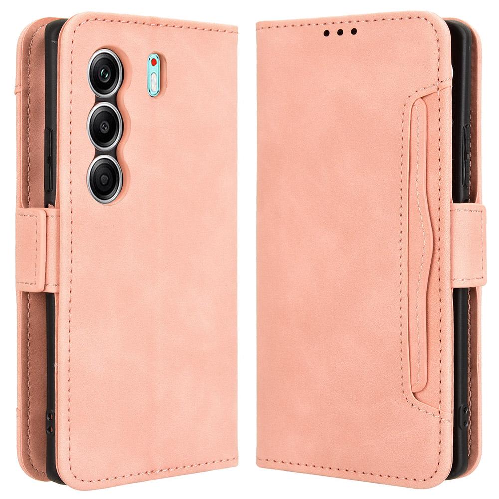 Für TECNO Camon 40 4G CM5 Lederhülle Handy-Brieftasche Abdeckung mit mehreren Kartenfächern