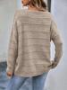 2026 Autumn/Winter Women's European Style Loose Knit Hollow Sweater - Round Neck, Long Sleeve, Casual Pullover