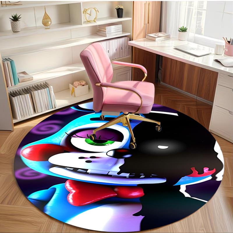 Five Nights at Freddy's Print Round Rug, Washable Floor Carpet, For Entryway Dorm Laundry Room Office Study, Home Decor Birthday Christmas Gift