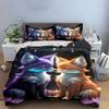 Purple and Orange Foxes. Bedding Sets Duvet Cover Sets Duvet Covers Pillowcases(1 * Duvet Cover 2 * Pillowcases Without Duvet Insert)