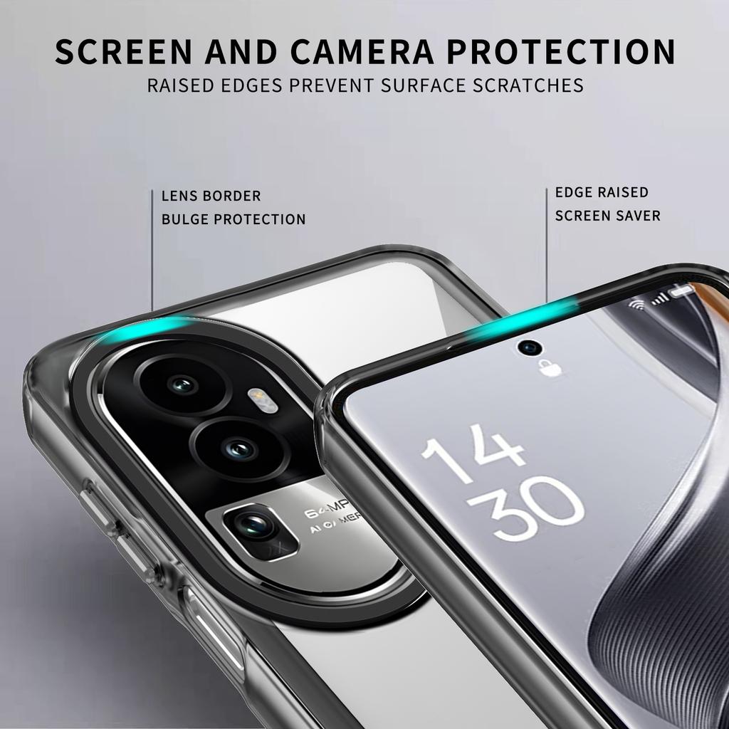 For Oppo Reno11 Pro 5G (Global) Shockproof Cases PC+TPU Clear Phone Cover