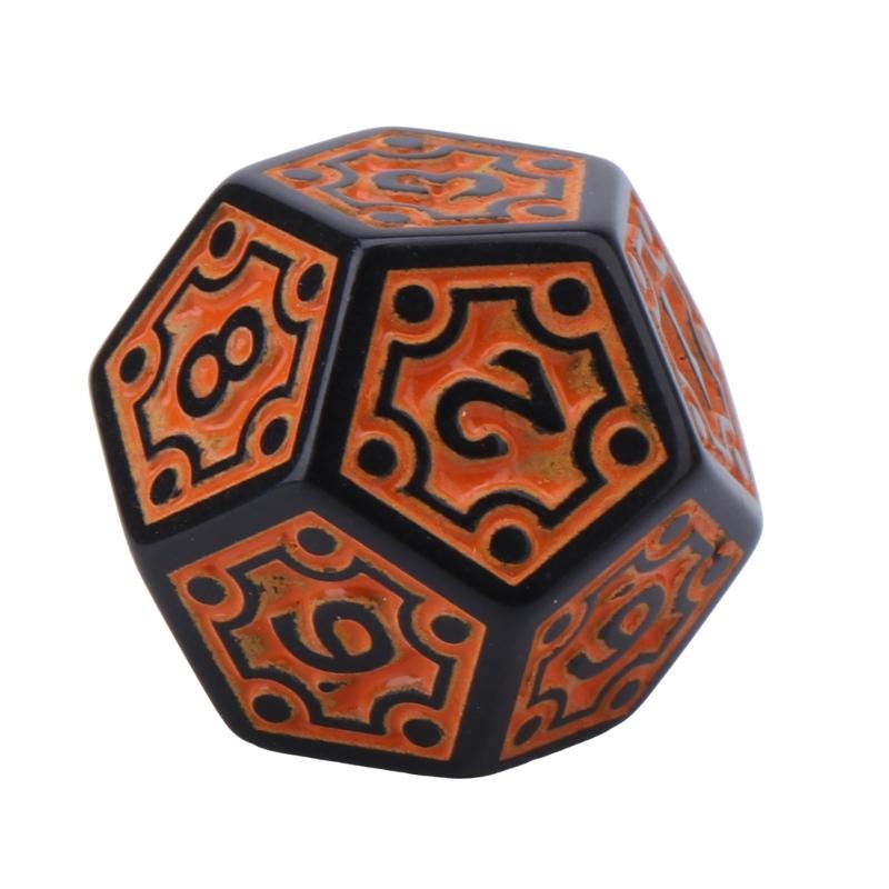 7Pcs/set Polyhedral Acrylic Dices Multiple Face Various Shape Digital Game Dices for Club Party Family Board Game Props