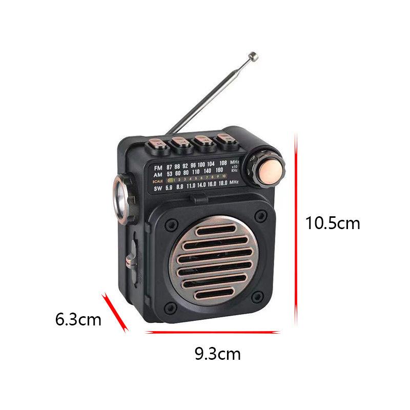 Mini multifunkční rádio, vícepásmový FM/AM/SW, malý reproduktor s funkcí Bluetooth/TF
