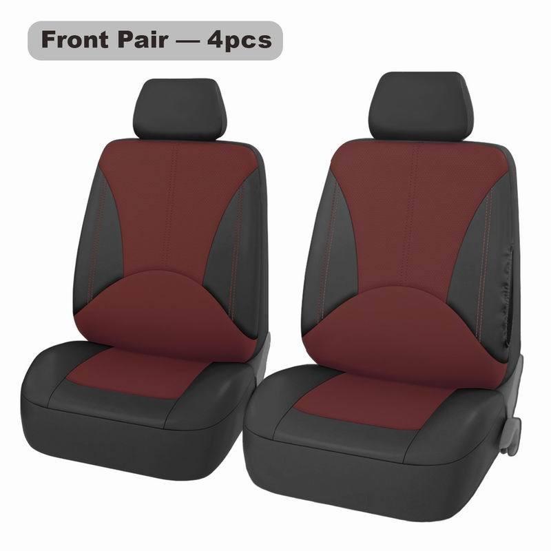 All-Season Universal 9-Piece PU Leather Car Seat Cover