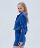 Etosome Tweed Notched Setup Skirt Blue