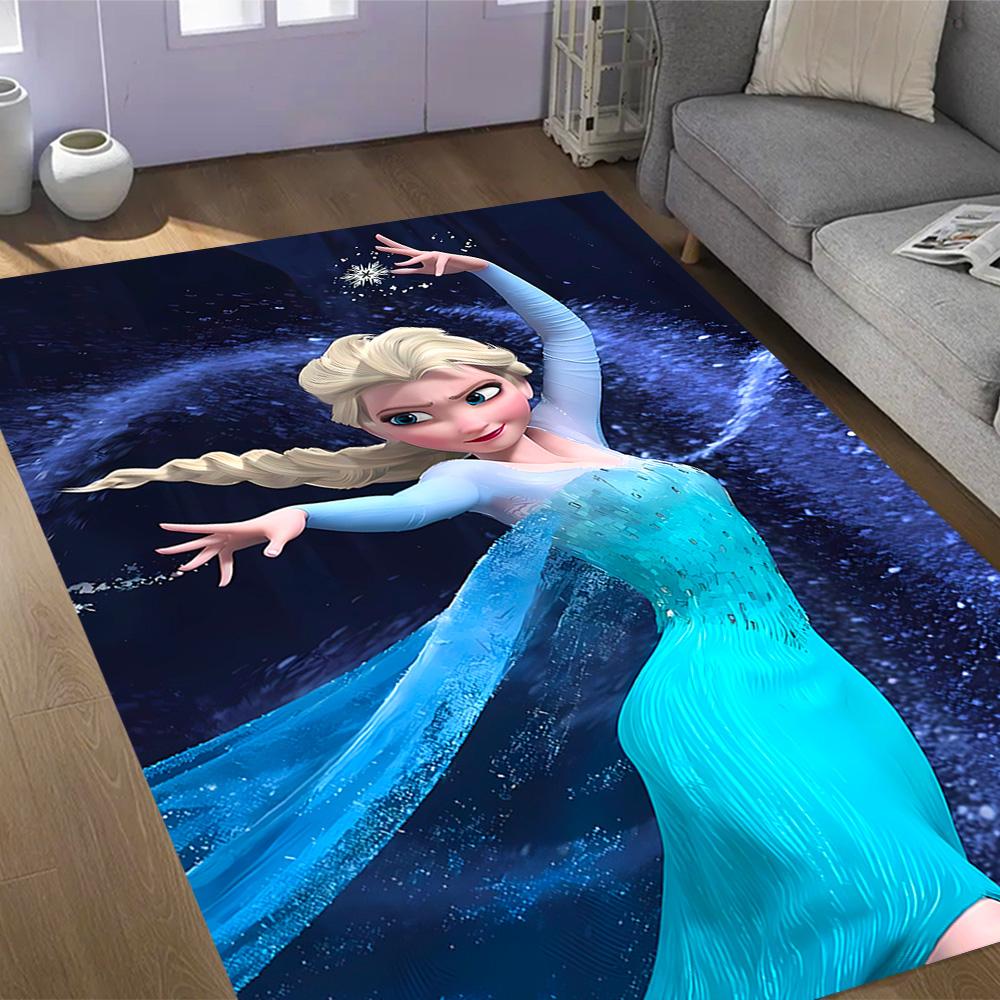 Elsa's Magical Ice Garden Floor Mat Perfect for Balcony Dormitory Entryway Game Room Antislip Carpet Office home decor