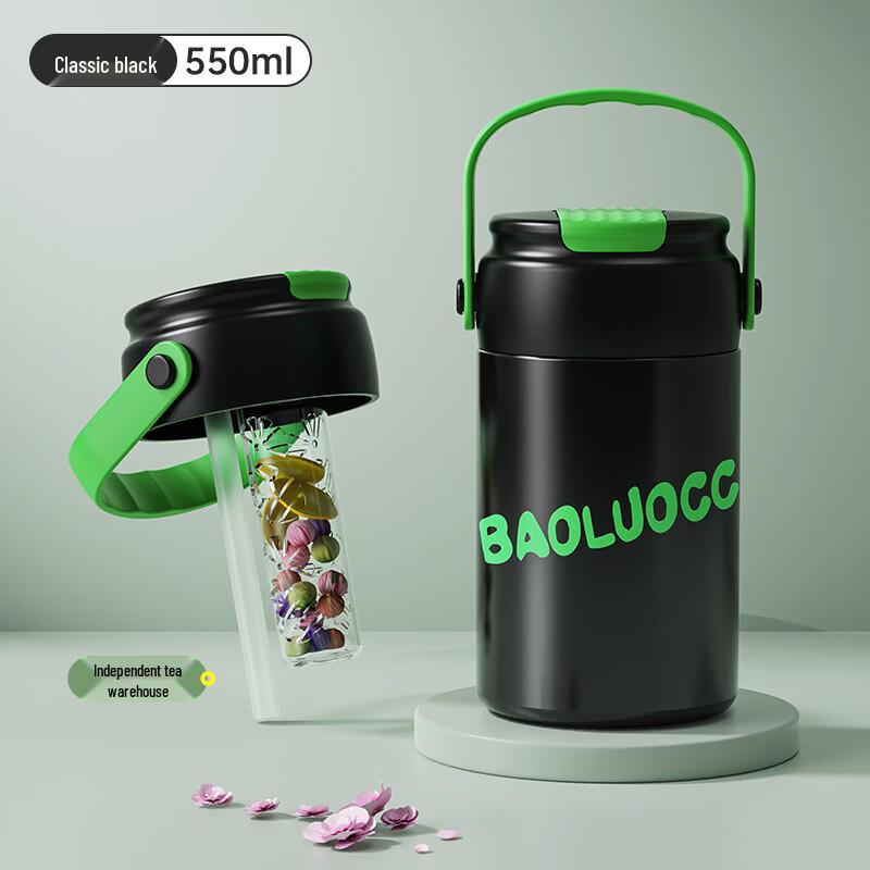OLOEY Portable Insulated Straw Water Bottle