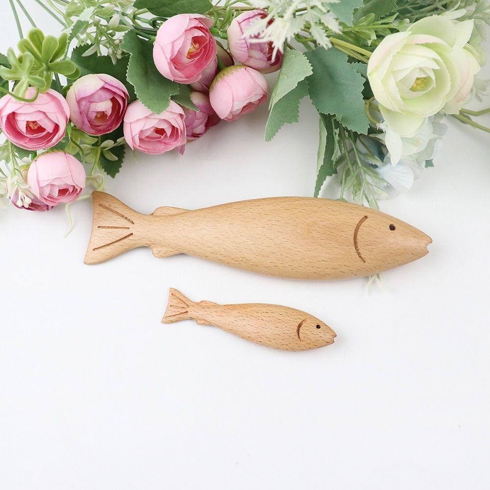 

Wood Carving Artificial Sea Fish Toy Realistic Fish Playset Model Kids Favor Toy S