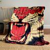 Fierce Tiger Illustration Blanket for All Seasons Blanket Lunch Break Throw Gift