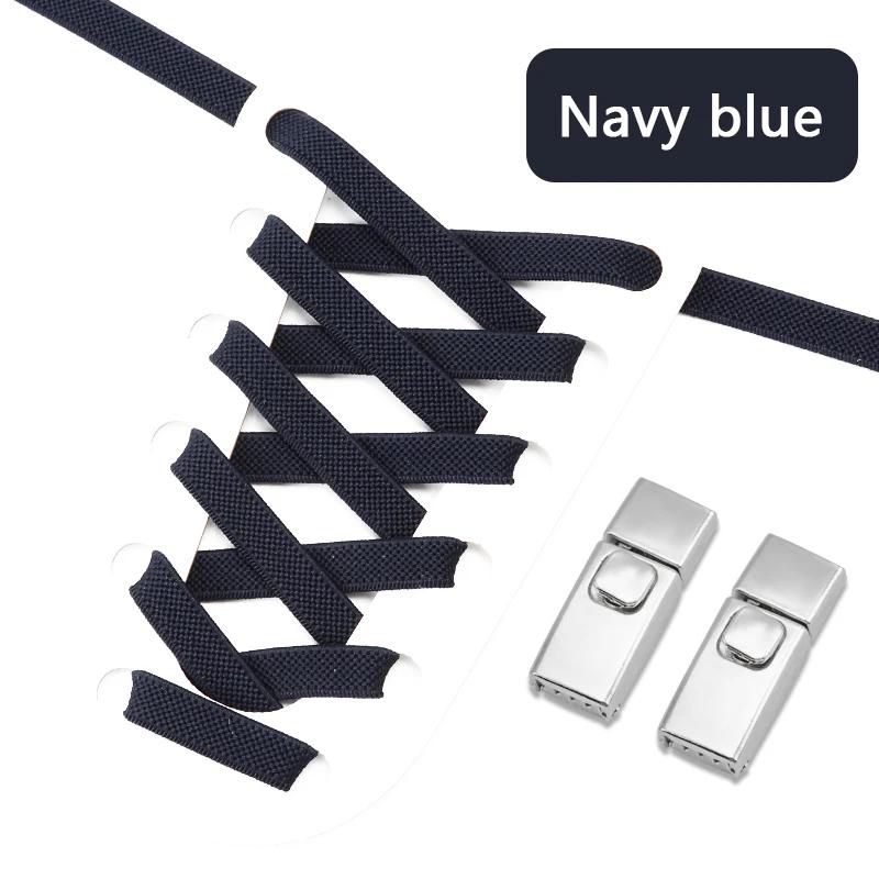 8MM 2025 No Tie Shoe Laces Press Lock Insert Fixed Shoelaces Without Ties Elastic Laces Sneaker Kid Adult Flat Shoelace for Shoe