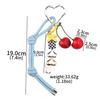 Cute Cherry Alphabet PU Leather Short Lanyard Universal Mobile Phone Lanyard Phone Bag -Lost Love Pendant Bag Charm