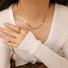Flat Blade Snake Bone Chain Light Luxury Temperament Niche Gold Neck Chain Versatile Silver Collarbone Chain