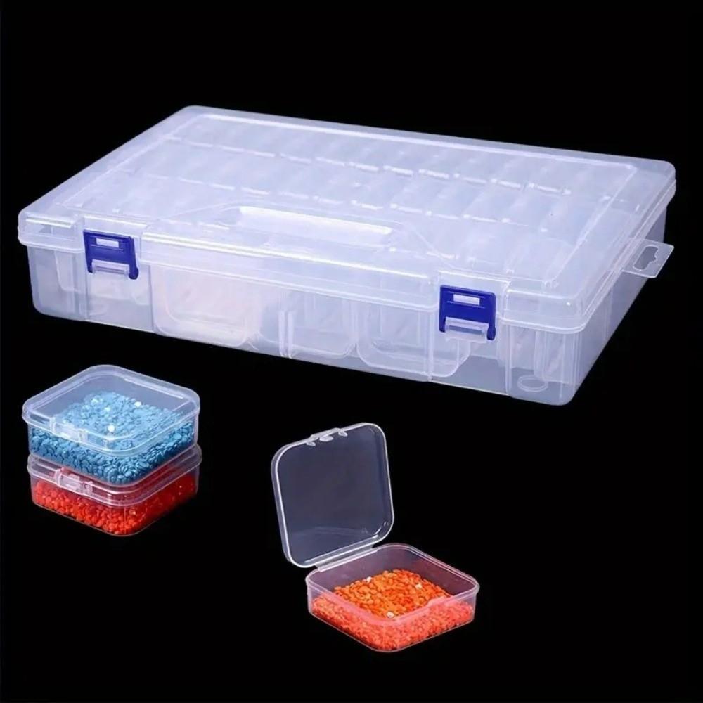 Plastic Jewelry Beads Storage Case 45 Grids Pudding Bean Container  Craft Storage