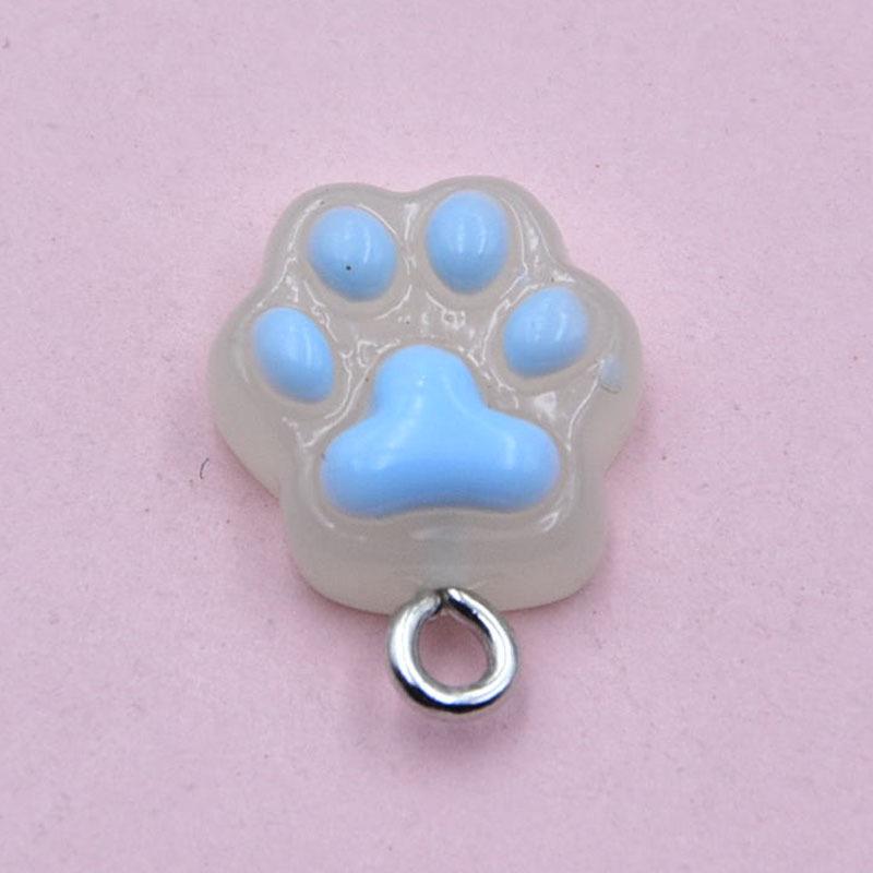 Transparent Resin Cat Paw Pendant for DIY Jewelry
