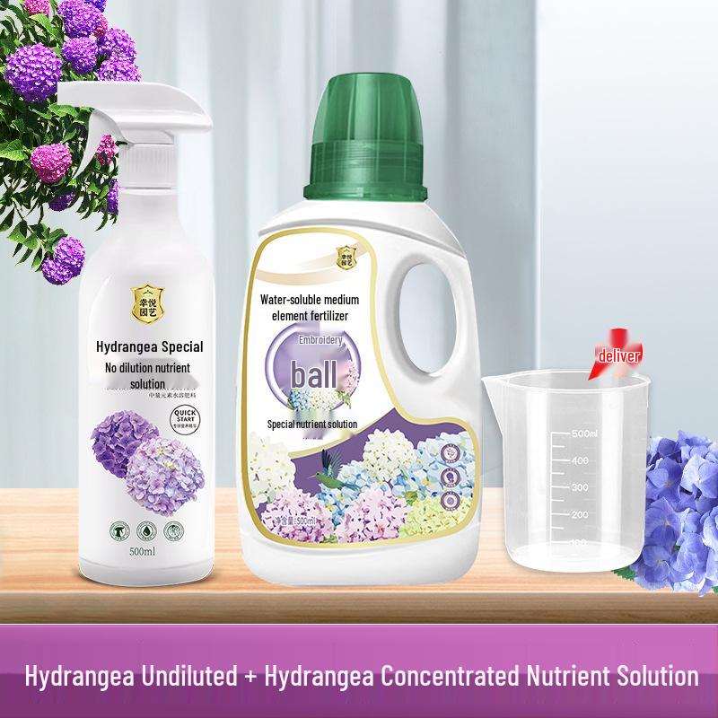 Koncentrovaný hnojivový sprej na hortenzie pro hrnkové rostliny