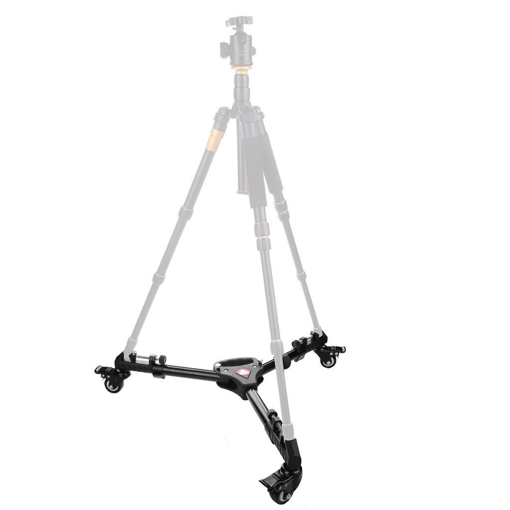 VX-600 Professional Heavy Duty Tripod Dolly with Wheels and Adjustable Leg Mounts Compatible with Canon Nikon Sony Cameras Camcorder Photo Video Lighting