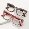 Cat-eye Unisex Color-block Reading Glasses with Large Frame