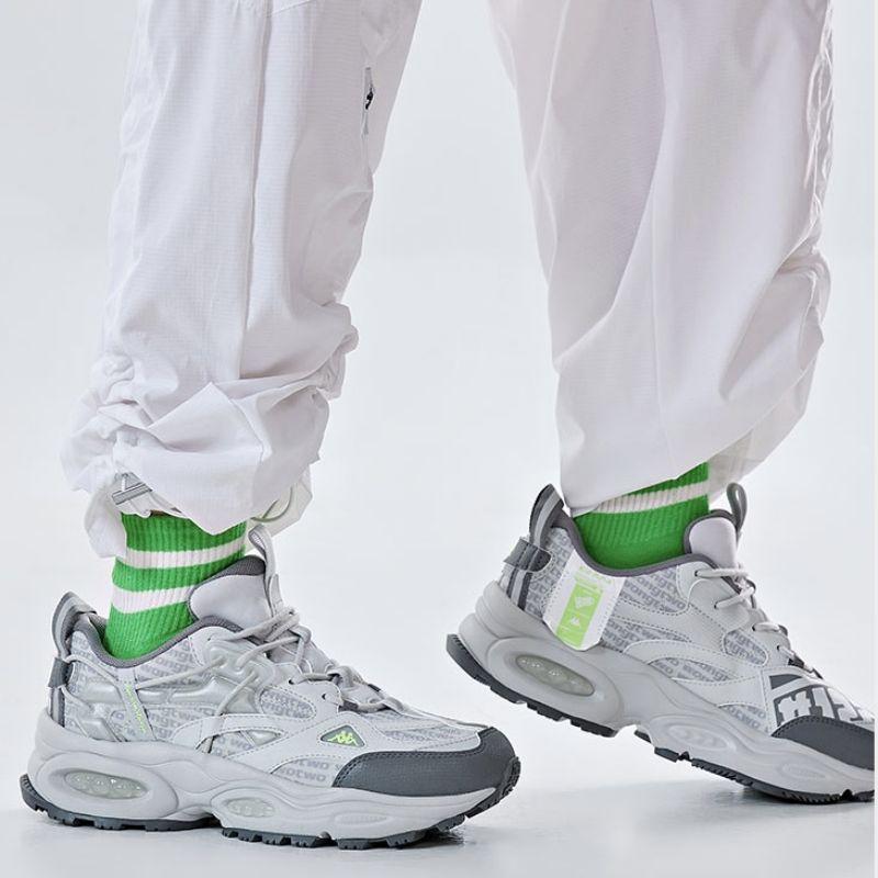 Kappa Deconstructed Elements Retro Casual Versatile Low-Top Dad Shoes Unisex sneakers Gray Silver K0DY5MC03D-1118