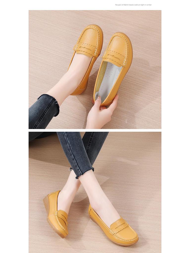 Women's Plus Size Casual Nurse Shoes - Spring/Autumn 2023 Flat Single Shoes with Tendon Sole