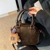 Chic Retro Bowling Bag for Women - Versatile Autumn/Winter 2025 Shoulder & Crossbody Handbag