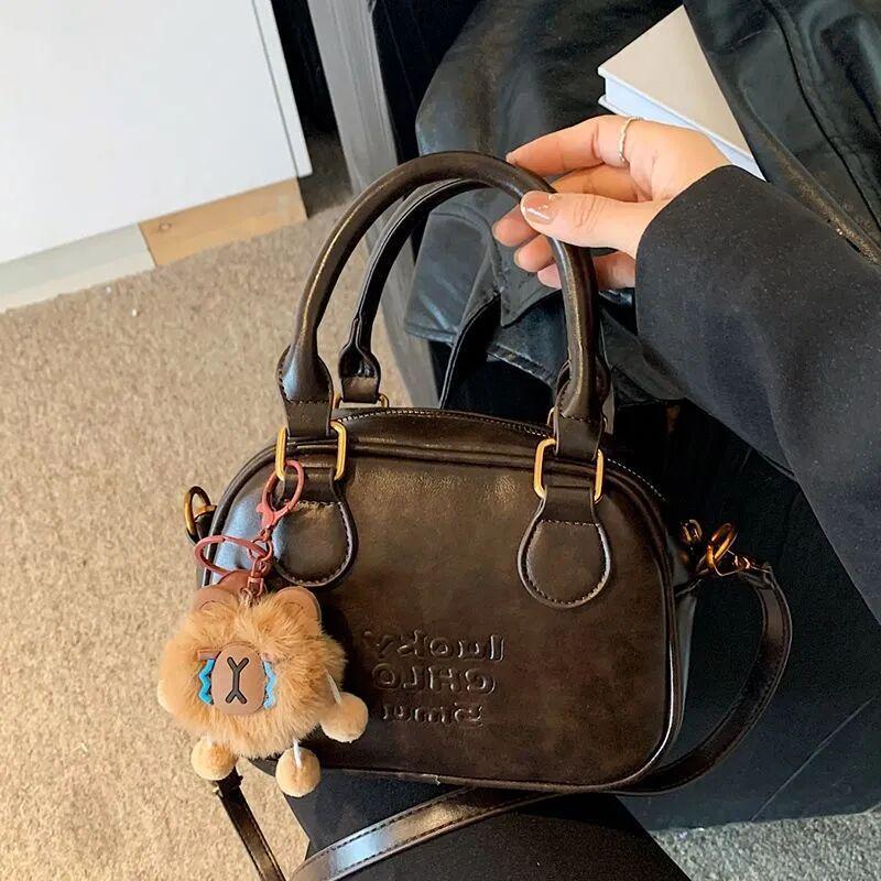 Šik retro bowlingová taška pro ženy - Všestranná podzimní/zimní 2025 kabelka přes rameno a crossbody