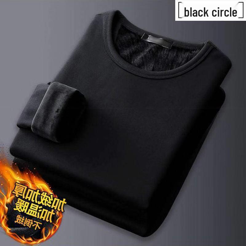 Men's Slim-Fit Self-Heating Velvet Lined Long Sleeve Base Layer Top
