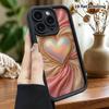 Phone Case: 2D Flat, Suitable for iPhone 18 17 16 15 14 13 Pro Protective Case, Holographic Heart, Perfect Christmas and Halloween Gift