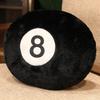Creative Black 8 Billiards Pillow Plush Toy Sofa Cushion Nap Pillow Living Room Decoration Puppet