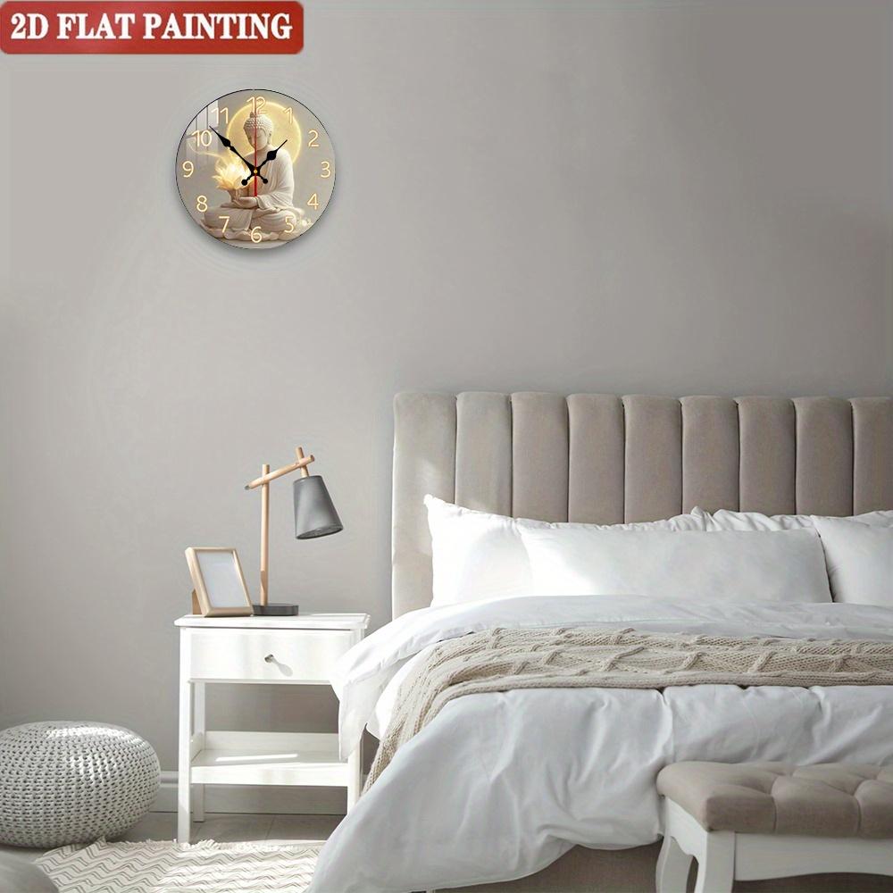 Buddha Wall Clock. Lotus Flower Design for Meditation Room or Living Room. A Wonderful Gift.