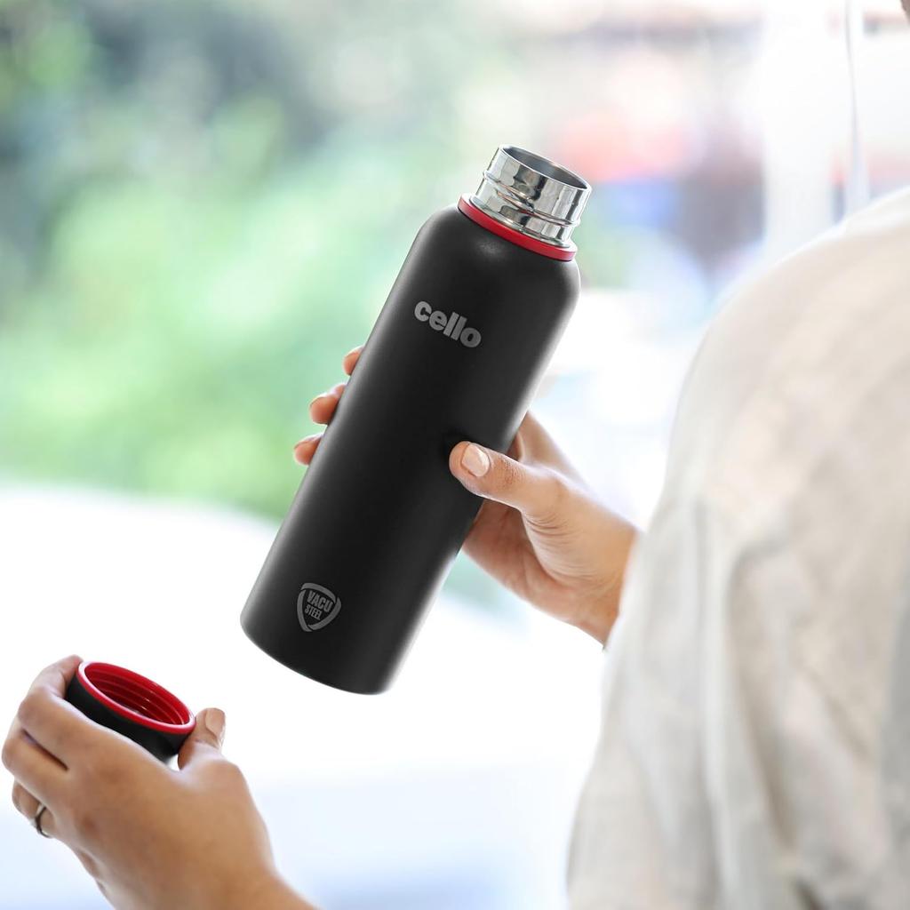 Vacuum Insulated Water  750ml Bottle For Hot And Cold Drinks Travel Friendly | Leak Proof Stainless Steel Flask With Wide Mouth And Matte Finish Look