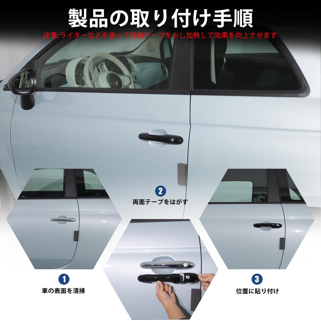 Hcilloend Neue Fiat 500 2007-2025 Türgriffabdeckung, Äußerer Türknauf, Griff, Türabdeckung,