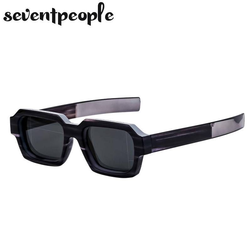 Vintage Rectangle Sunglasses Men  Luxury Brand Designer Retro Rectangular Sun Glasses For Female Thick Frame Square Shades