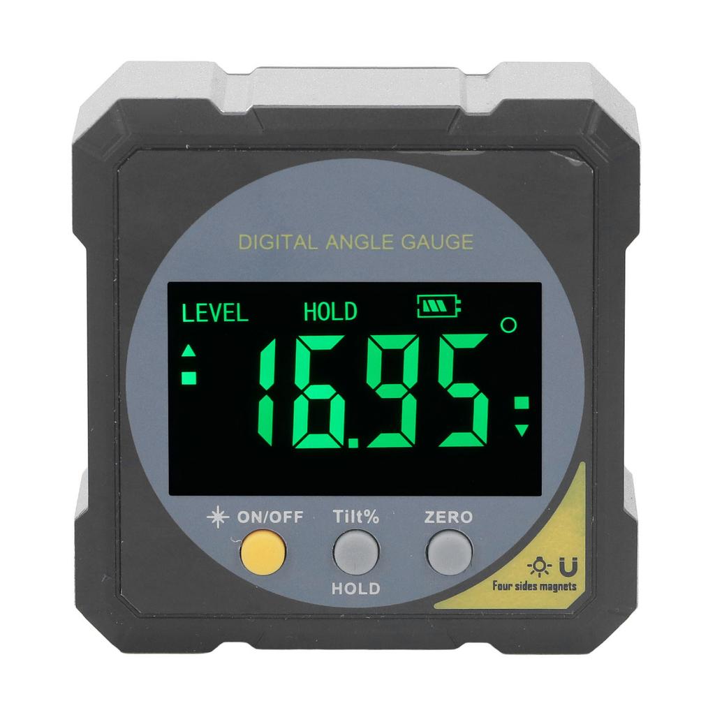 Black LCD Angle Finder Backlit IP54 Waterproof Digital LCD Screen Magnetic Angle Gauge Inclinometer