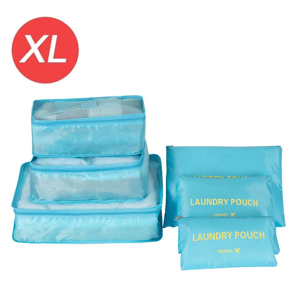 6-piece Large Size Travel Organizer Portable Suitcase Organizer Clothes Shoes Makeup Bag Luggage Organizer Travel Storage Bag