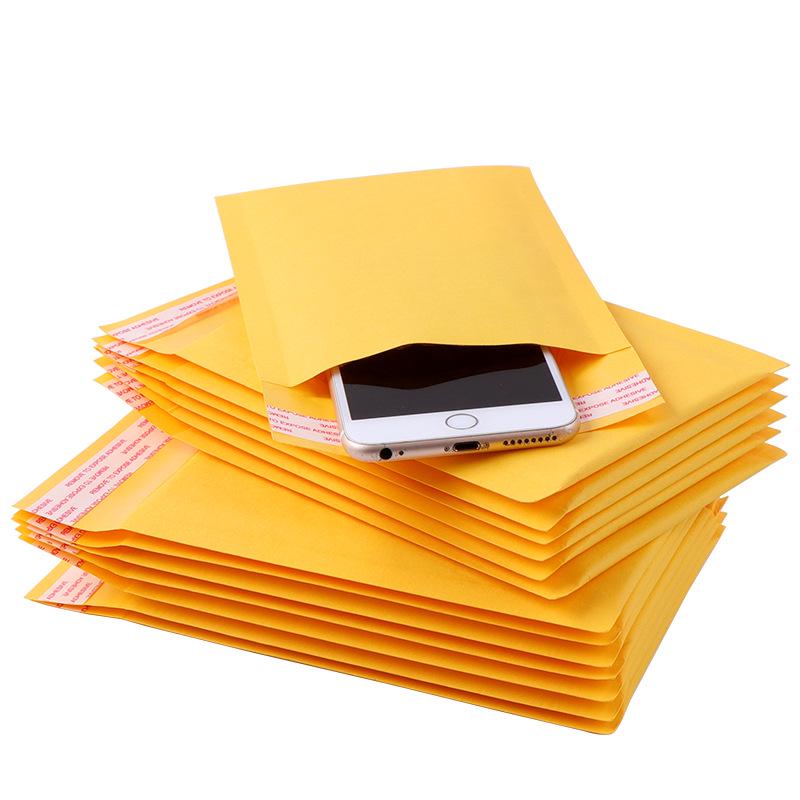 Yellow Kraft Paper Self-Sealing Shockproof Waterproof Bubble Envelope Bag for Clothing