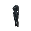 Mono de Mujer Y5072 de Cuero PU con Solapa y Bolsillos - Nuevo Estilo Europeo y Americano de Moda