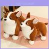 Niedliches Plüsch Corgi Hundespielzeug Weiches und knuddeliges Stofftier für Kinder und Haustiere Braun und Weiß 23cm