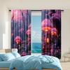 2 Pcs   Versatile Polyester Transparent Curtains for Home Decoration Enchanted Forest Fairy for Use In Bedrooms and Living Rooms