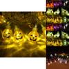 Incantevoli Luci Stringa a LED per Halloween con Zucca Fantasiosa, Ragni e Scheletri per Decorazione Festiva della Finestra