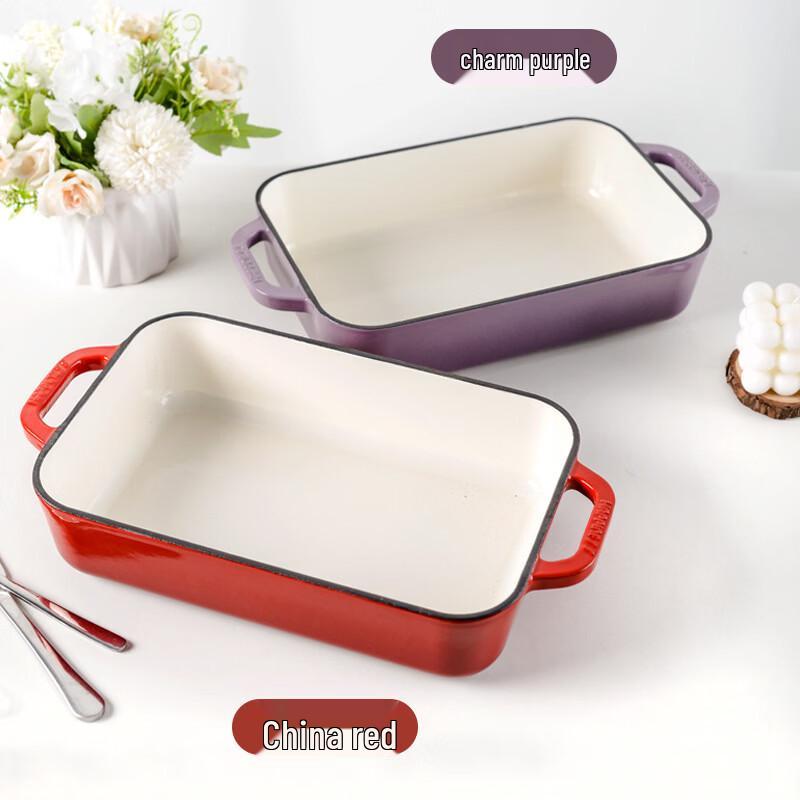 Cast Iron Enamel Baking Dish
