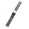 Men's Stainless Steel Watch Strap with Five-Bead Edge, Press-Folding Buckle, Flat Head Universal Interface, Sizes 18mm-24mm.
