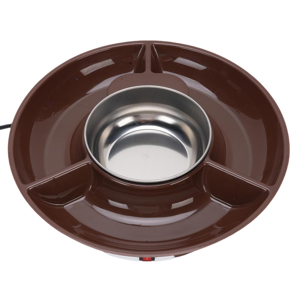 Electric Chocolate Melting Pot Stainless Steel 25W Chocolate Fondue Pot Set for Dipping Drizzling Decorating