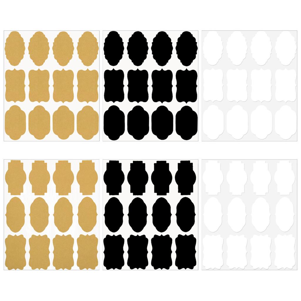 Fancy Shape Kraft Bottle Labels 120PCS Essential Bottle Labels for Canning Storage Box and Christmas Gift Wrapping