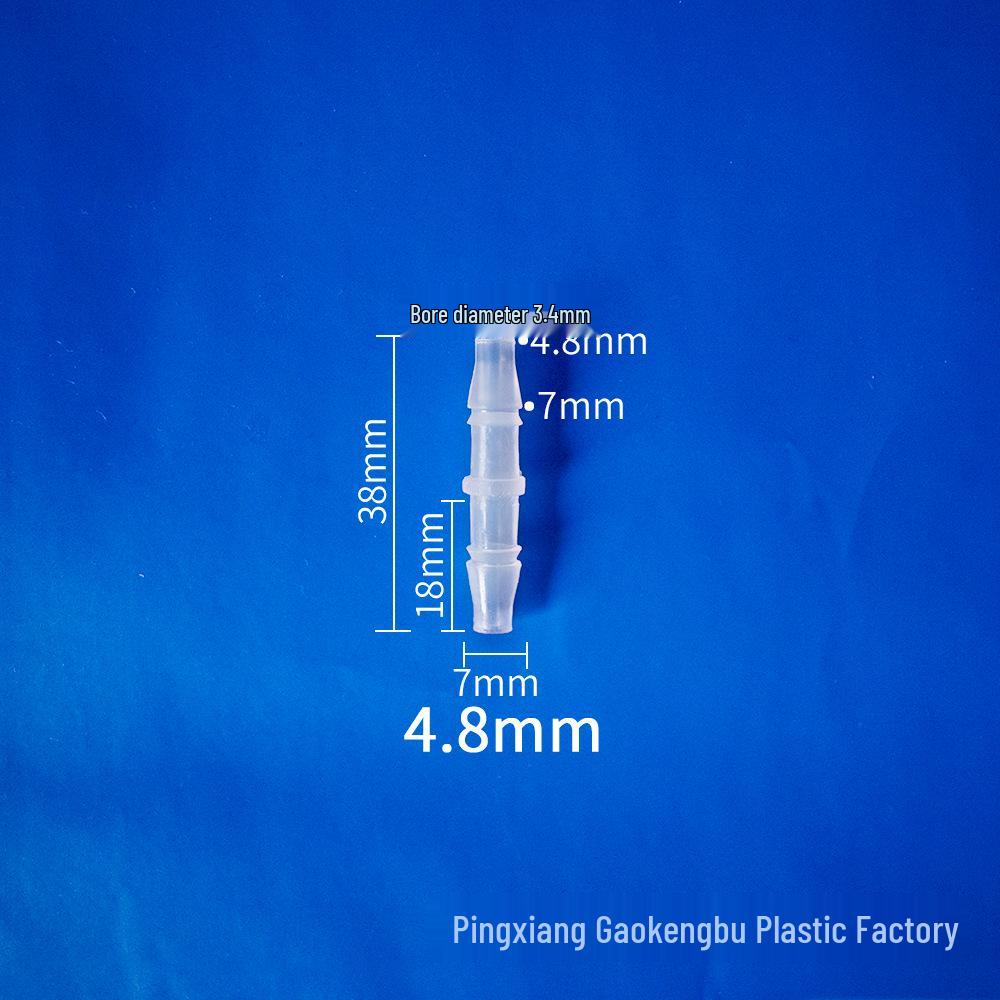 Zweiwege Pagoden-Schlauchverbinder mit gleichem Durchmesser für Aquarien, Kunststoff PP Durchgangs-Weichschlauchzubehör