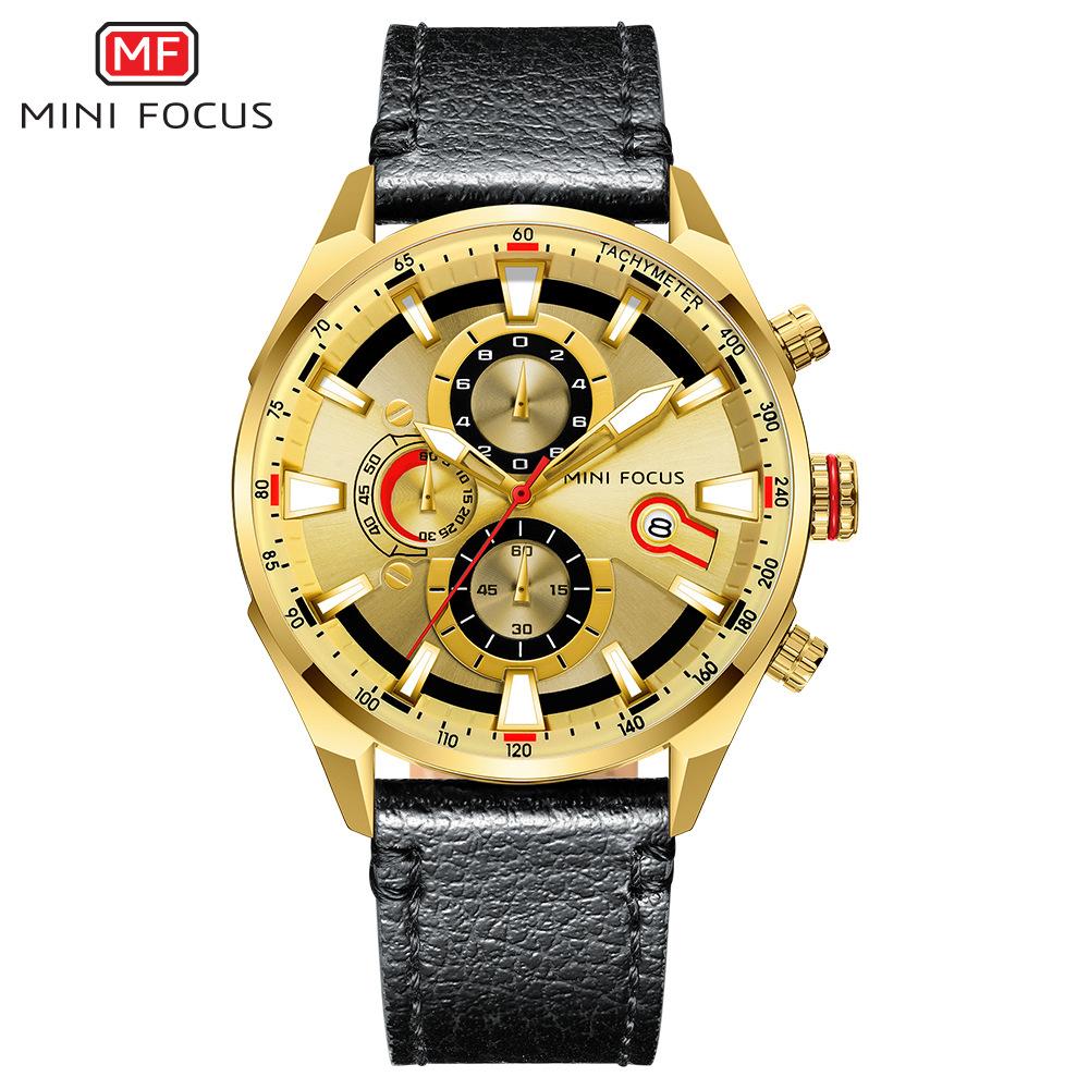 

MINIFOCUS Часы с большим циферблатом Мужские часы Водонепроницаемые кварцевые часы Деловые часы Мужские кварцевые часы