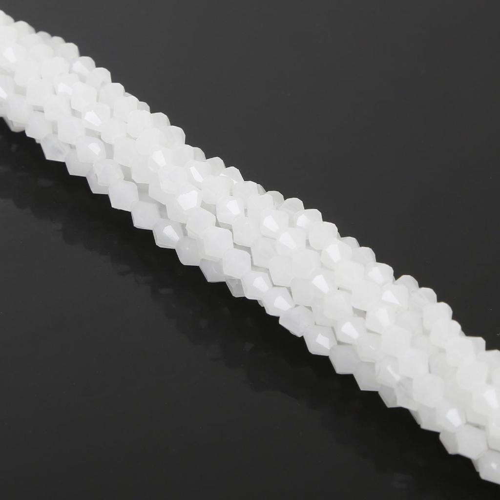 4mm Faceted Diamond Crystal Glass Beads for Handmade Hair Accessories