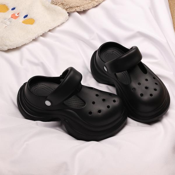 Fashion Cover Toe Shoes Woman 2025 Slippers For Swimming Pool Heeled Mules Platform Beach High Flat Slides High-Heeled Shoes Lady House