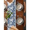 Nautical Ocean Blue Stripes Linen Table Runners Dresser Scarf Decor Washable Beach Conch Starfish Shell Table Runner Party Decor